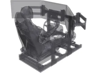 Sim Racing Rig 3D Model