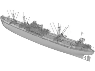 USS John W. Brown Liberty 3D Model