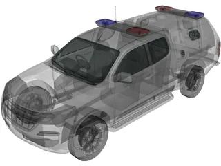 Holden Colorado SpaceCab Divisional Van (2018) 3D Model