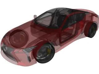 Lexus LC500h 3D Model