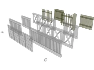 Fences Collection 3D Model