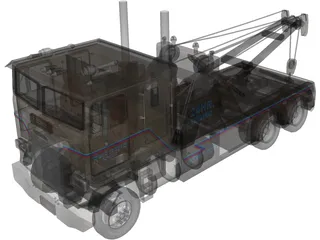 Kenworth K-100 Wrecker 3D Model