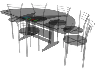 Poker Table 3D Model