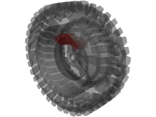 Offroad Tire/Wheel 3D Model