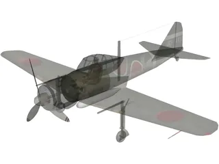 Mitsubishi A6M Zero 3D Model