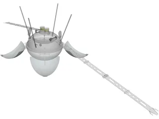 Luna 13 Moon Probe 3D Model