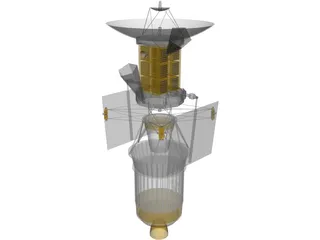 Magellan Probe with Booster 3D Model