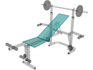 Bench Press 3D Model