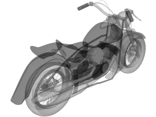 Yamaha Dragstar (2007) 3D Model