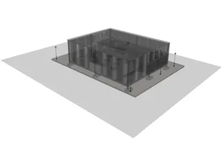 Cafeteria 3D Model