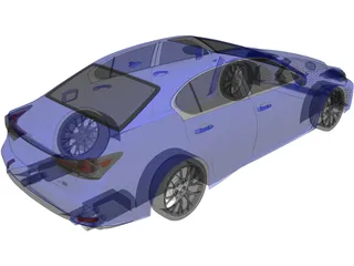 Lexus GS-F (2019) 3D Model