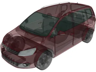 Volkswagen Touran (2011) 3D Model