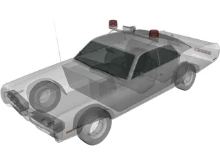 Plymouth Fury Police (1967) 3D Model