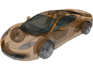 McLaren MP4-12C (2011) 3D Model