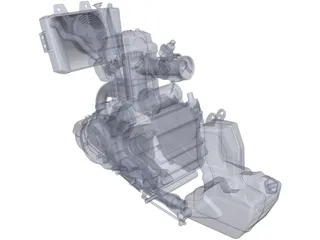 Bajaj Pulsar Engine 3D Model