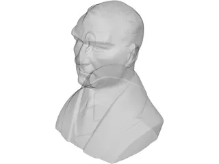 Ataturk Bust 3D Model