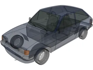 Ford Fiesta (1983) 3D Model