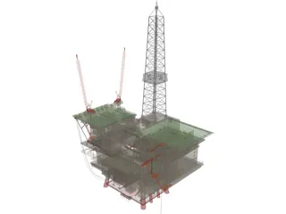 Offshore Rig 3D Model