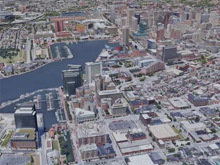 Baltimore City, MD, USA (2019) 3D Model