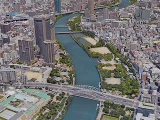 Osaka City, Japan (2019) 3D Model