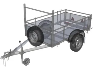 Small Load Trailer 3D Model