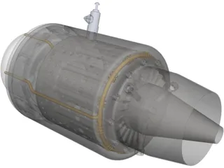 Jet Engine 18kg Force 3D Model