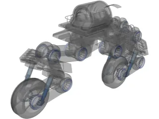 Futuristic Trike 3D Model