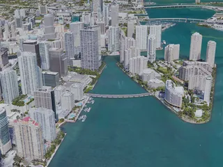 Miami City Downtown, FL, USA (2019) 3D Model