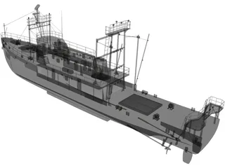 Fishing Boat 3D Model