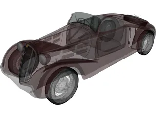 Alfa-Romeo 6C 2300 S Touring Pescara Spider (1935) 3D Model