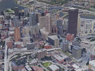 Pittsburgh City, PA, USA (2019) 3D Model