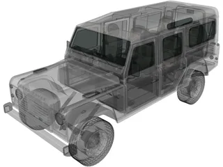 Land Rover Defender 110 Station Wagon 3D Model