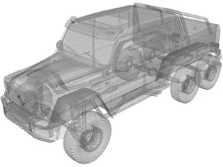 Mercedes-Benz G63 Brabus 6X6 3D Model