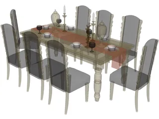 Dining Table 3D Model