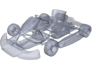 Electric Go Kart 3D Model