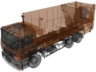 Man F-2000 Garbage Truck (1990) 3D Model