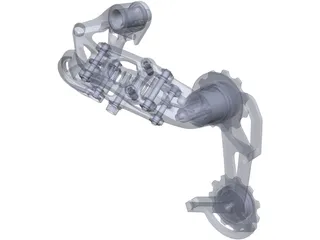 SRAM X.0 Rear Delaurier 3D Model