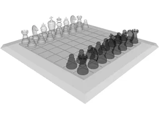 Chess Set 3D Model