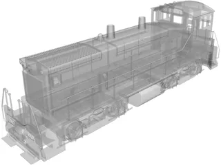 EMD SW1500 Locomotive 3D Model