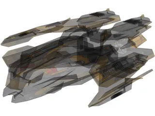 Starship Fighter 3D Model