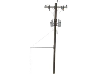 Electrical Pole 3D Model