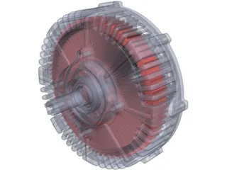 PMG132 Electric Motor 3D Model