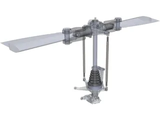 Bell 206 Rotor Head 3D Model