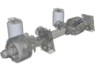 Trailer Axle 3D Model