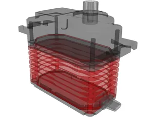 Hitec HSB-9380TH Servo 3D Model