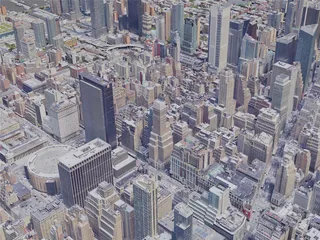 New York City, Midtown Manhattan, USA (2019) 3D Model