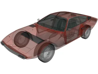 Maserati Khamsin AM120 (1977) 3D Model