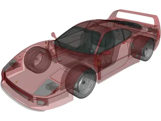 Ferrari F40 (1987) 3D Model