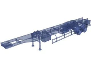 Semi Trailer Crescente 3D Model