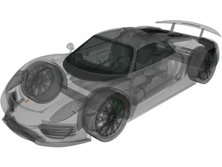 Porsche 918 Spyder (2015) 3D Model